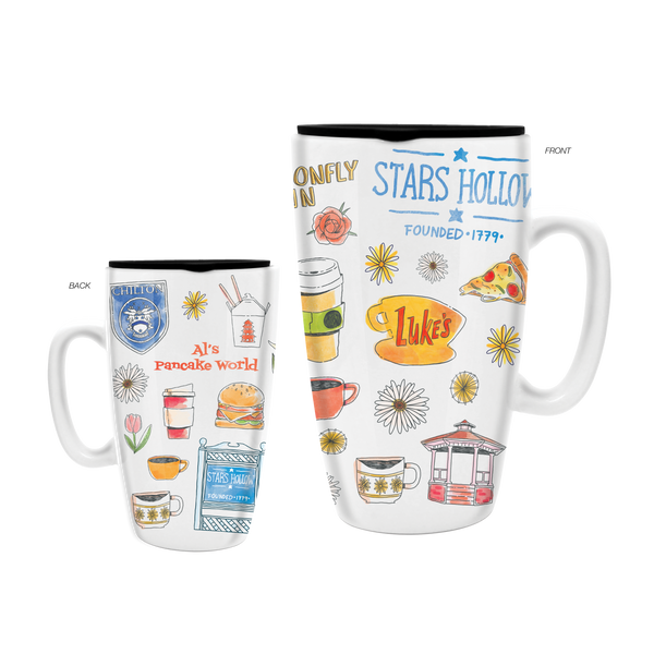 Gilmore Girls Stars Hallow 16oz Ceramic Travel Mug w Lid