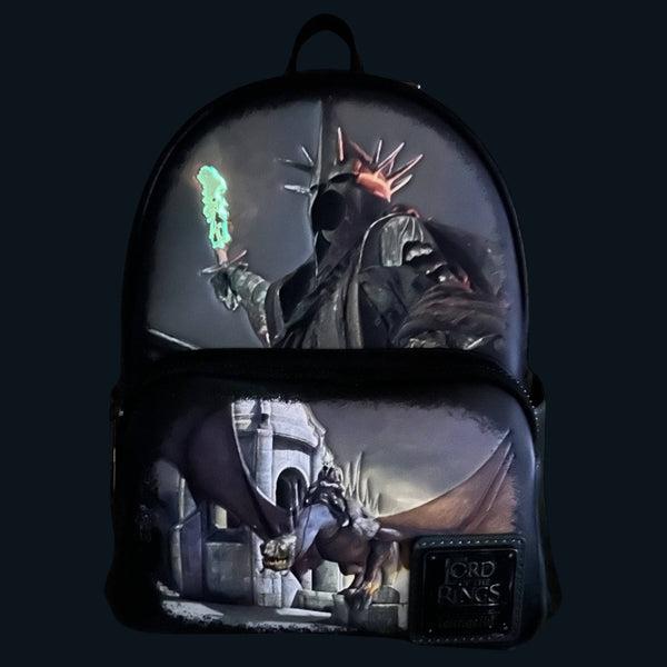 Grotto Treasures Exclusive - Loungefly The Lord of the Rings The Witch King Nazgul Glow in the Dark Mini Backpack