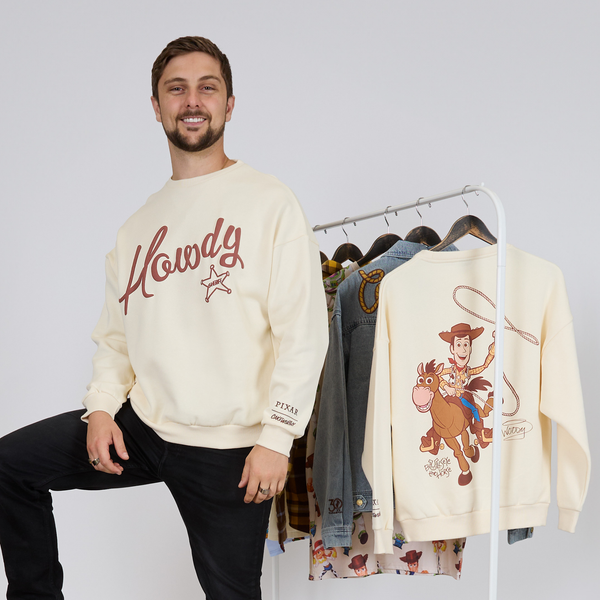Toy Story Woody's Round Up Drop Sleeve Crewneck