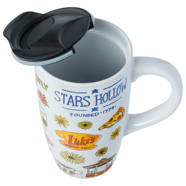 Gilmore Girls Stars Hallow 16oz Ceramic Travel Mug w Lid