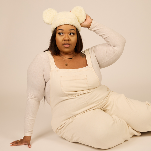 Mickey Sherpa Beanie Cream
