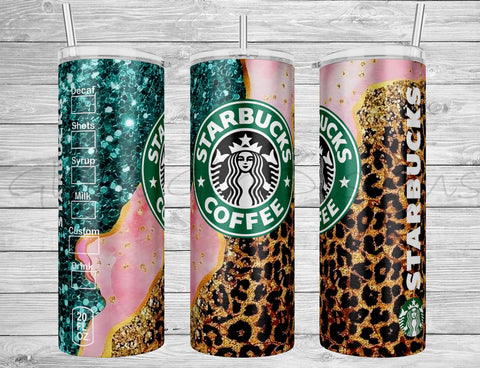 Starbucks Leopard Marble Tumbler